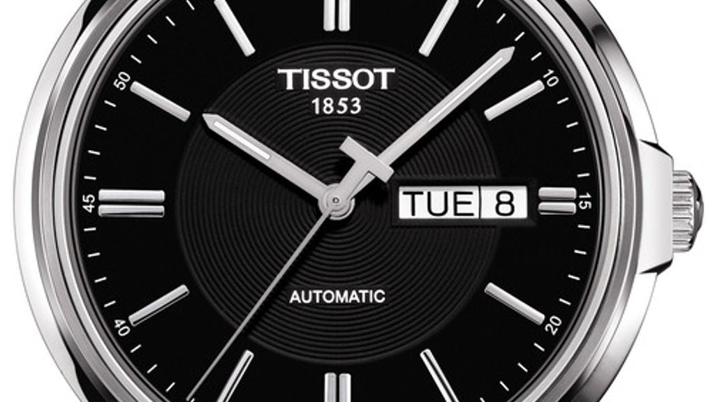 Tissot Automatics III Black Dial Silver Steel Strap Watch For Men - T065.430.11.051.00