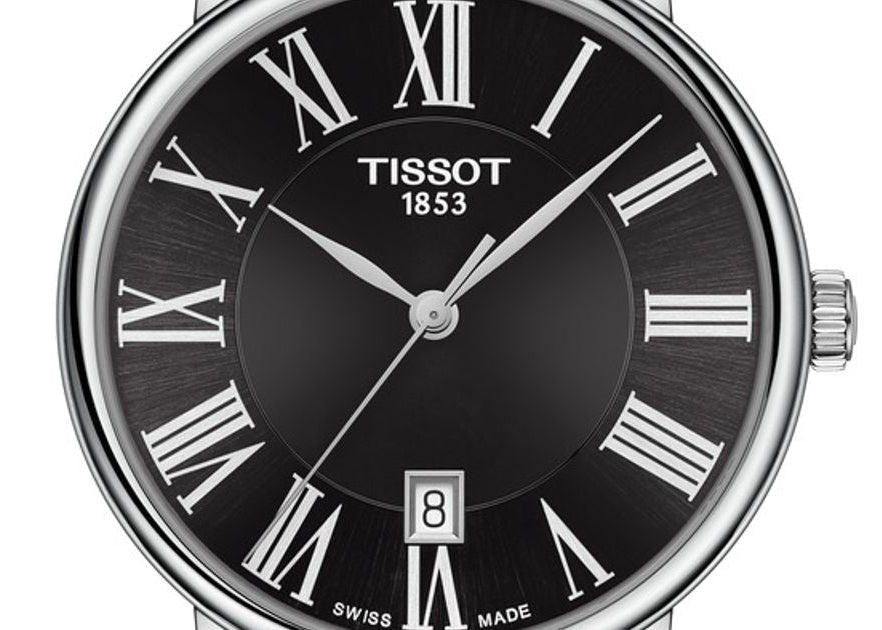 Tissot Carson Premium Black Dial Silver Steel Strap Watch For Men - T122.410.11.053.00