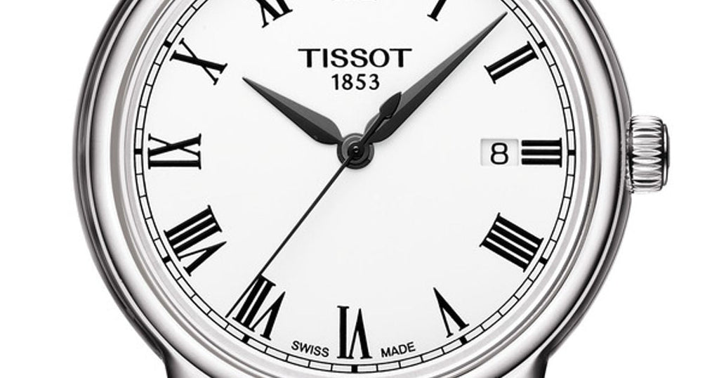 Tissot T Classic Carson White Dial Black Leather Strap Watch for Men - T085.410.16.013.00