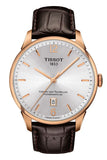Tissot Chemin Des Tourelles Powermatic 80 Silver Dial Brown Leather Strap Watch For Men - T099.407.36.037.00