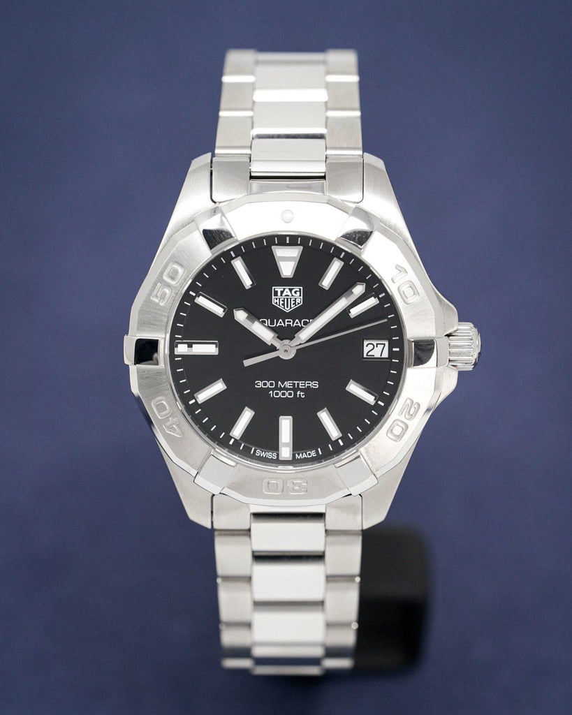 Tag Heuer Aquaracer Black Dial Silver Steel Strap Watch for Women - WBD1310.BA0740