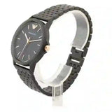 Emporio Armani Interchangeable Black Dial Black Steel Strap Watch For Men - AR80021