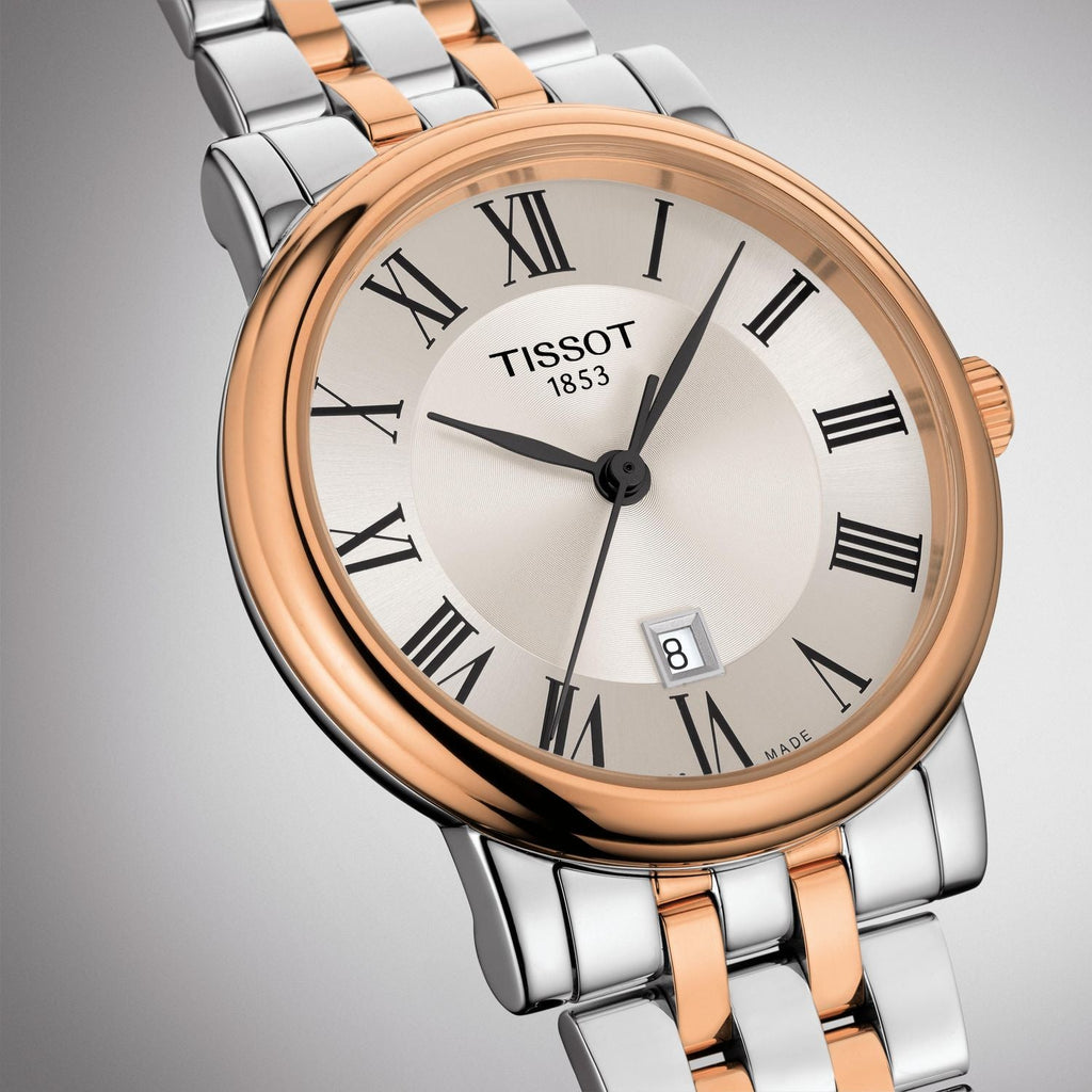 Tissot Carson Premium Lady Silver Dial Two Tone Steel Strap Watch For Women - T122.210.22.033.01