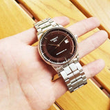 Tissot Luxury Powermatic 80 Brown Dial Silver Steel Strap Watch For Men - T086.407.11.291.00