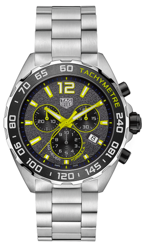 Tag Heuer Formula 1 Chronograph Grey Dial Silver Steel Strap Watch for Men - CAZ101AG.BA0842