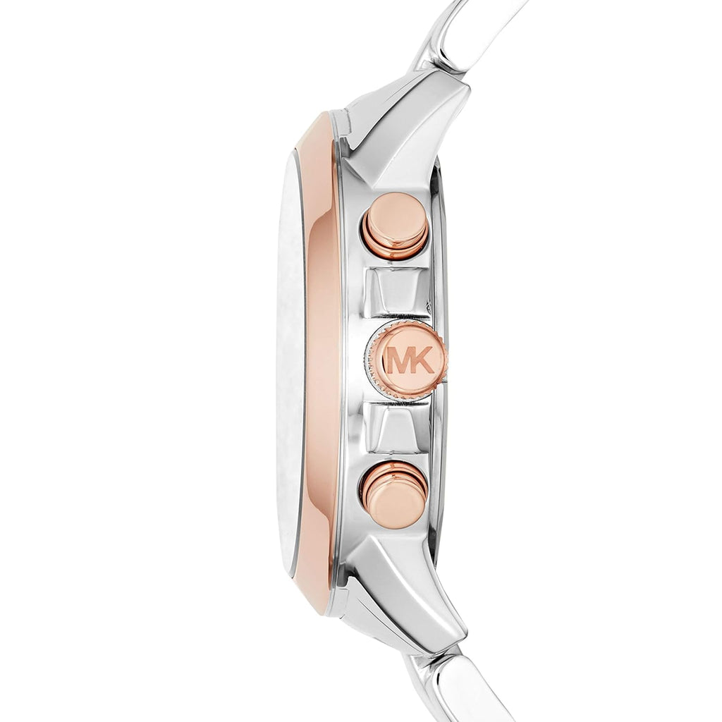 Michael Kors Bradshaw Chronograph Blue Dial Two Tone Steel Strap Watch For Women - MK6389