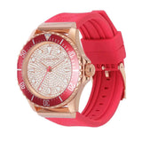 Michael Kors Everest Analog Rose Gold Dial Pink Silicone Strap Watch For Women - MK7359