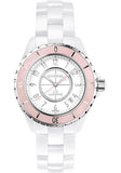 Chanel J12 Quartz Diamonds Ceramic White Dial White Steel Strap Watch for Women - J12 H4466