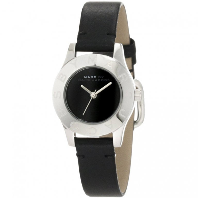 Marc Jacobs Blade Black Dial Black Leather Strap Watch for Women - MBM1211