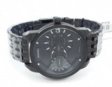 Diesel Mini Daddy Dual Time Black Dial Black Stainless Steel Strap Watch For Men - DZ7316