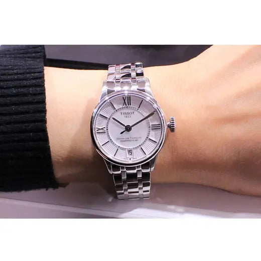 Tissot Chemin Des Tourelles Powermatic 80 Lady Silver Dial Silver Steel Strap Watch For Women - T099.207.11.118.00