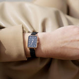 Daniel Wellington Quadro Ashfield Black Dial Black Mesh Strap Watch For Women - DW00100433