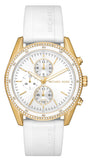 Michael Kors Hadyn Chronograph White Dial White Rubber Strap Watch for Women - MK7484