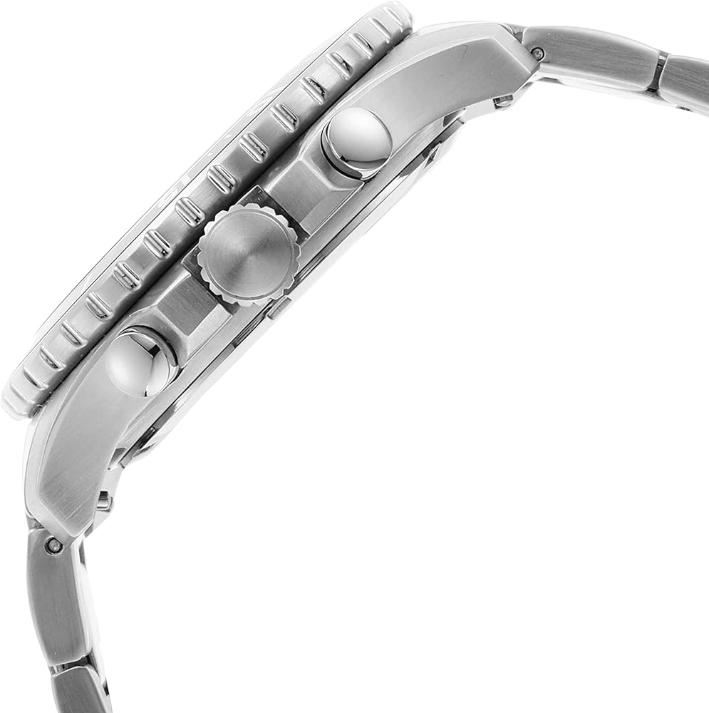 Fossil FB-03 Chronograph Black Dial Silver Steel Strap Watch for Men - FS5725