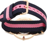 Daniel Wellington Classic Winchester White Dial Three Tone Nylon Strap Watch For Women - DW00100033