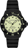 Emporio Armani Sea Explorer Automatic Yellow Dial Black Silicone Strap Watch For Men - AR60085
