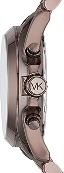 Michael Kors Bradshaw Chronograph Brown Dial Brown Steel Strap Watch For Women - MK6247
