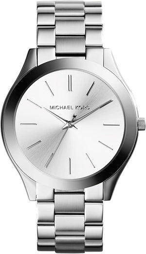 Michael Kors Runway Three-Hand Silver Dial Silver Steel Strap Watch for Women - MK7474