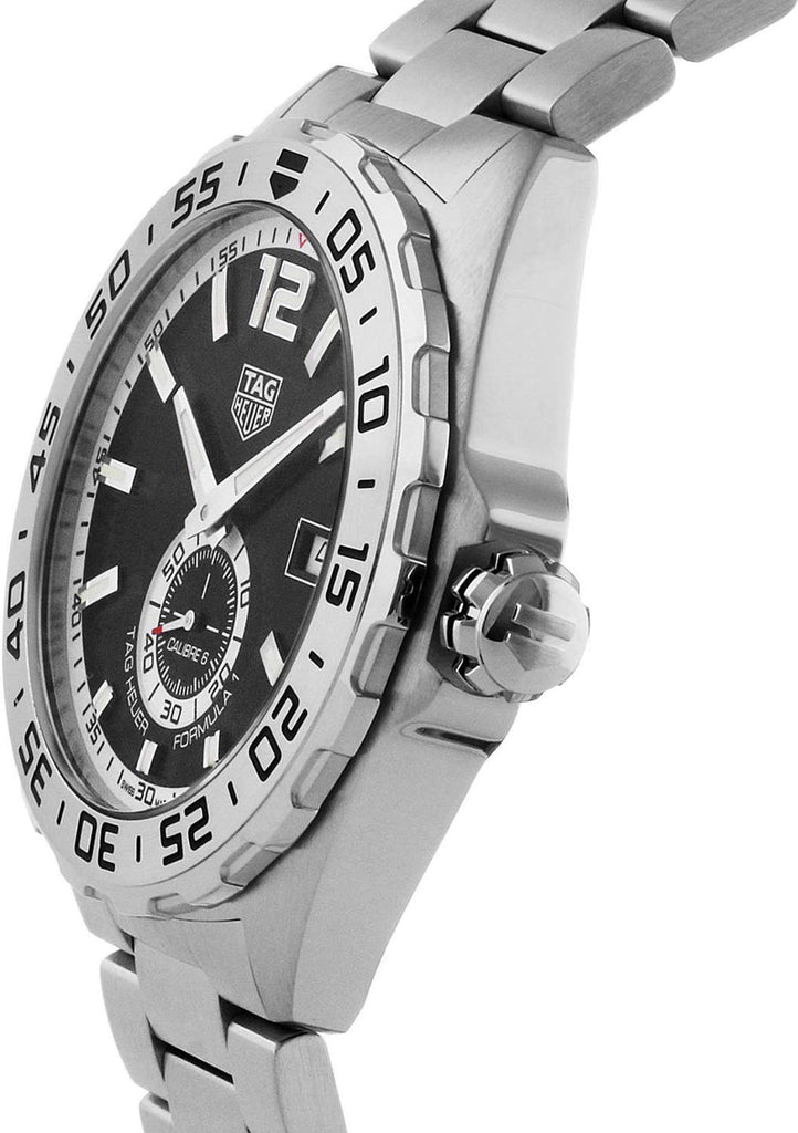 Tag Heuer Formula 1 Automatic Black Dial Silver Steel Strap Watch for Men - WAZ2012.BA0842