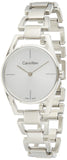Calvin Klein Dainty Silver Dial Silver Steel Strap Watch for Women - K7L23146