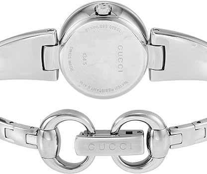 Gucci Guccissima Quartz Silver Dial Silver Steel Strap Watch For Women - YA134511
