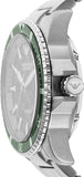 Emporio Armani Diver Automatic Green Dial Silver Steel Strap Watch For Men - AR60061
