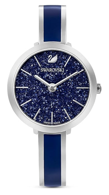 Swarovski Crystalline Delight Analog Blue Dial Two Tone Steel Strap Watch for Women - 5580533
