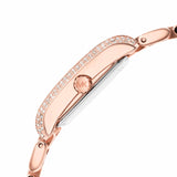 Michael Kors Emery Three-Hand Crystals Silver Dial Rose Gold Steel Strap Watch for Women - MK4641