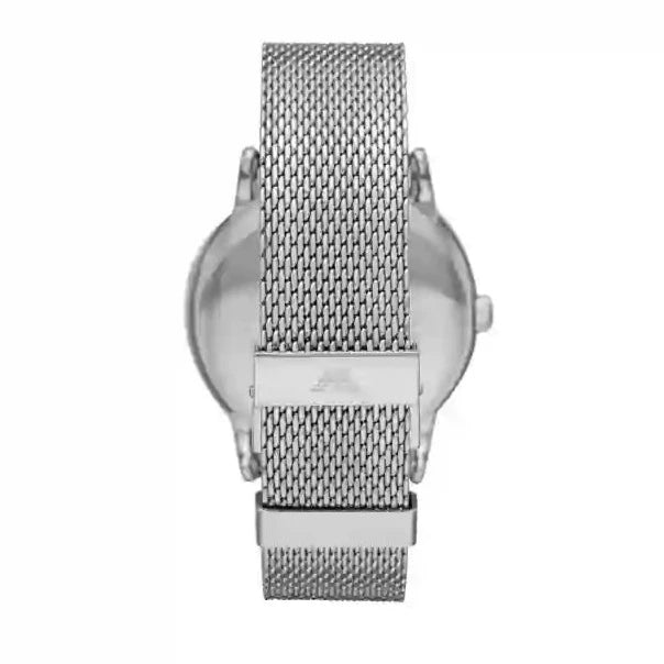 Emporio Armani Luigi Analog Black Dial Silver Mesh Bracelet Watch For Men - AR11272