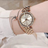 Michael Kors Darci Gold Dial with Diamonds Gold Steel Strap Watch for Women - MK3295