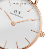 Daniel Wellington Roselyn 3A Petite White Dial Red NATO Strap Watch For Women - DW00100293