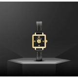 Coach Black Square Dial Black Leather Strap Watch for Women - 14503695