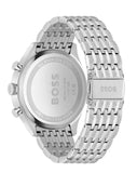 Hugo Boss Gregor Chronograph Black Dial Silver Steel Strap Watch For Men - 1514082
