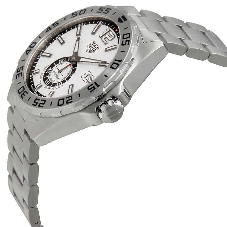 Tag Heuer Formula 1 Calibre 6 Automatic White Dial Silver Steel Strap Watch for Men - WAZ2013.BA0842