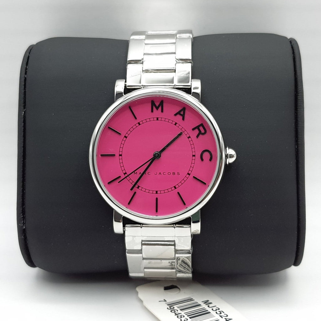 Marc Jacobs Roxy Pink Dial Silver Steel Strap Watch for Women - MJ3528
