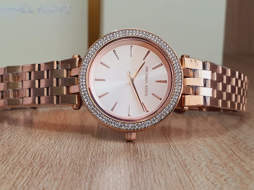 Michael Kors Darci Rose Gold Dial Rose Gold Steel Strap Watch for Women - MK3431