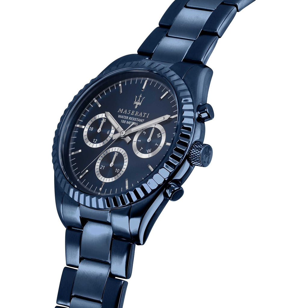 Maserati Blue Edition Collection 43m Blue Dial Stainless Steel Watch For Men - R8853100025