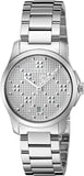 Gucci G Timeless Quartz Silver Dial Silver Steel Strap Watch For Women - YA126551