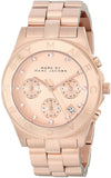 Marc Jacobs Blade Chronograph Rose Gold Dial Rose Gold Steel Strap Watch for Women - MBM3102
