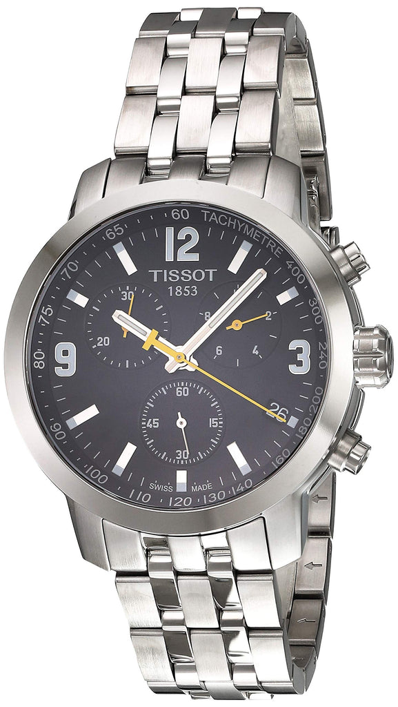 Tissot PRC 200 Chronograph Black Dial Stainless Steel Watch For Men - T0554171105700