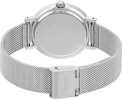 Guess Iconic Quartz Silver Dial Silver Mesh Bracelet Watch For Women - GW0527L1