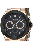 Hugo Boss Supernova Black Dial Two Tone Steel Strap Watch for Men - 1513358