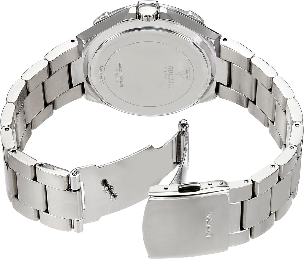 Guess Vista Diamonds Silver Dial Silver Steel Strap Watch for Women - W12080L1