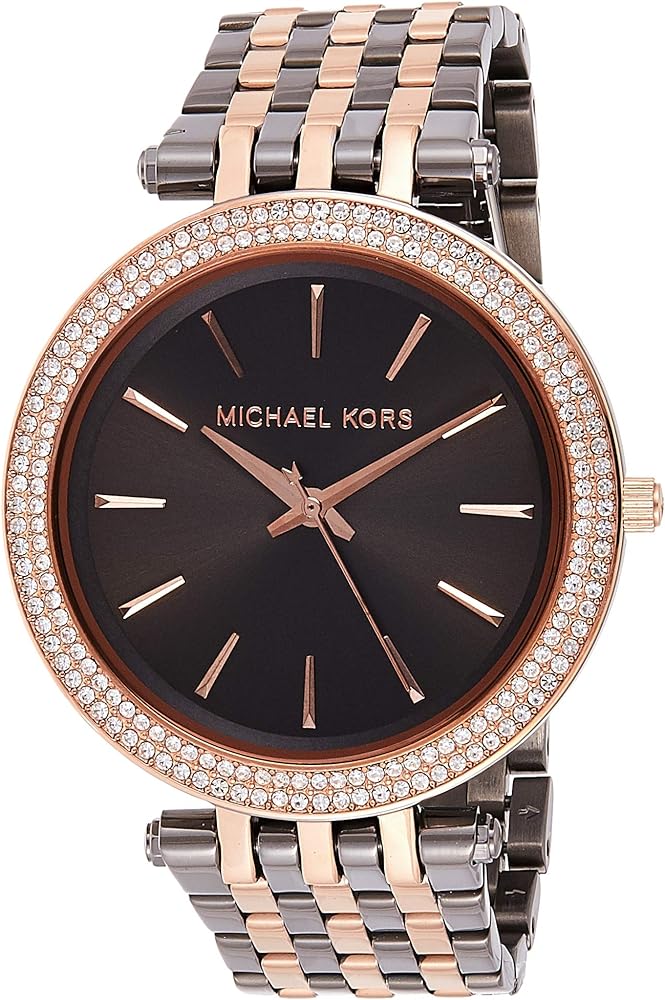 Michael Kors Darci Analog Quartz Grey Dial Two Tone Steel Strap Watch For Women - MK3584