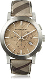 Burberry The City Smoked Brown Dial Brown Leather Strap Watch for Men - BU9361