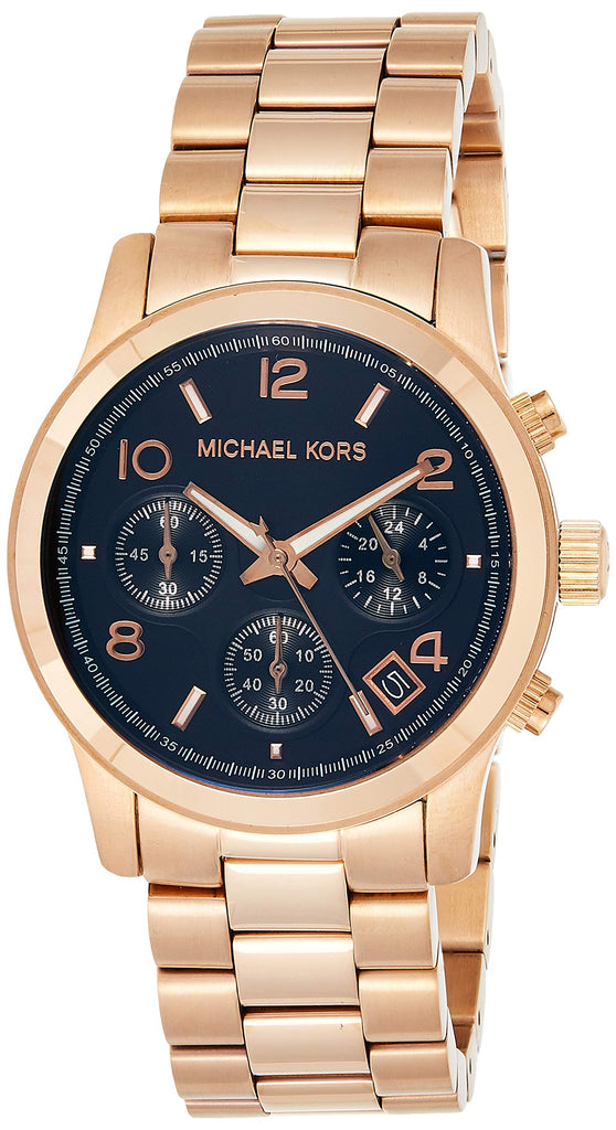 Michael Kors Runway Iridescent Dial Rose Gold Steel Strap Watch for Women - MK5940