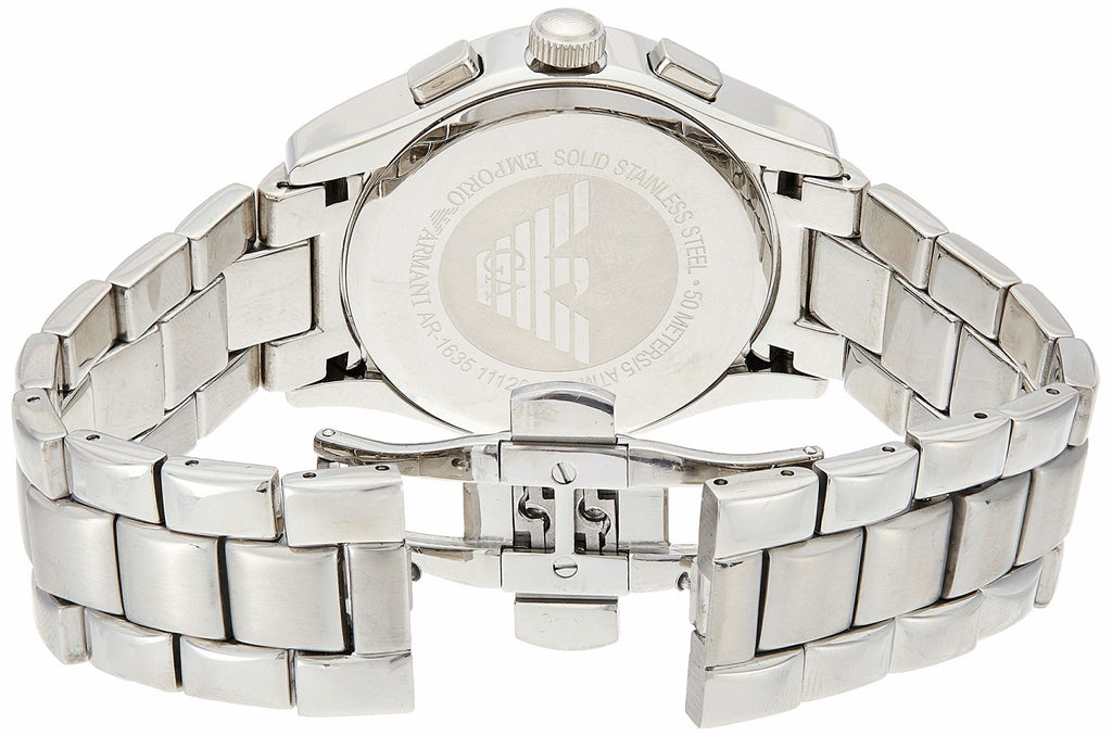 Emporio Armani Classic Blue Dial Silver Steel Strap Watch For Men - AR1635