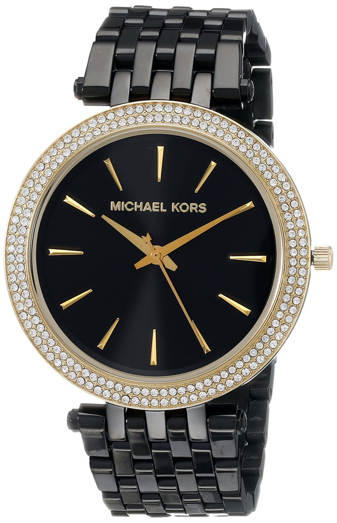 Michael Kors Darci Black Dial Black Steel Strap Watch for Women - MK3322