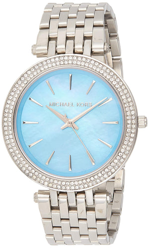 Michael Kors Darci Mother of Pearl Blue  Dial Silver Steel Strap Watch for Women - MK3515
