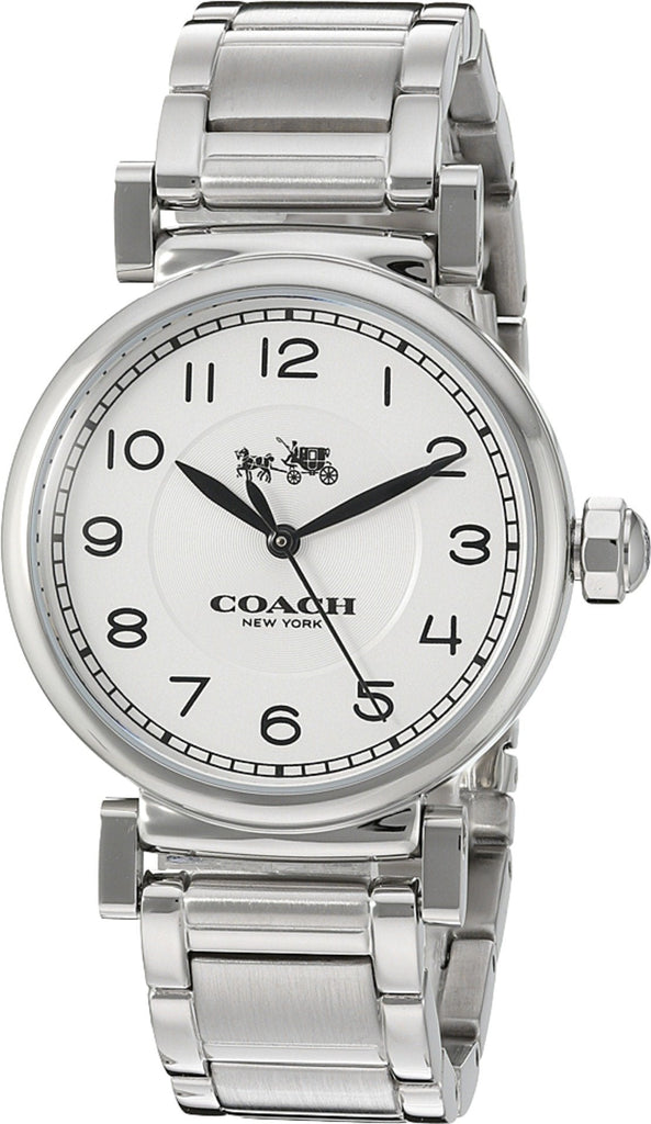 Coach Madison White Dial Silver Steel Strap Watch for Women - 14502394